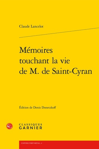 Picture of Mémoires touchant la vie de m. de saint-cyran