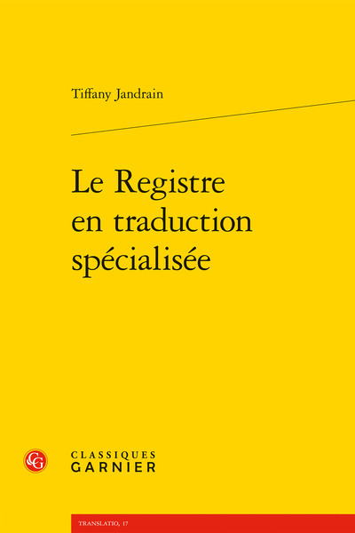 Picture of Le Registre en traduction spécialisée