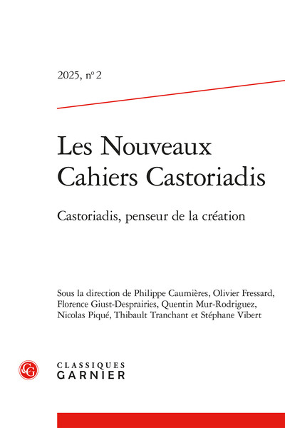 Picture of Les Nouveaux Cahiers Castoriadis