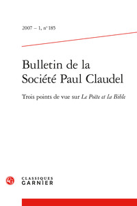 Picture of Bulletin de la Société Paul Claudel