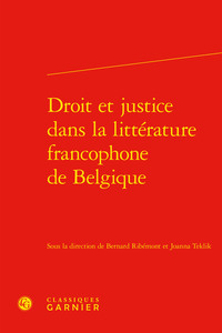 Image de Droit et justice dans la littérature francophone de Belgique