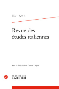 Picture of Revue des études italiennes