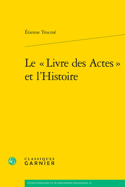 Image de Le « Livre des Actes » et l'Histoire