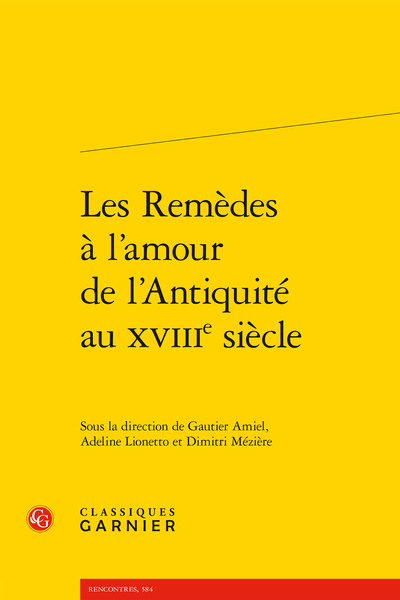 Picture of Les Remèdes à l'amour de l'Antiquité au XVIIIe siècle