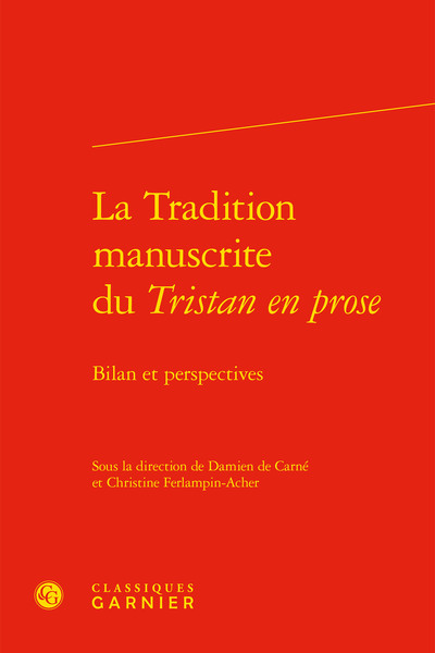 Picture of La Tradition manuscrite du Tristan en prose