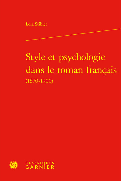 Picture of Style et psychologie dans le roman français