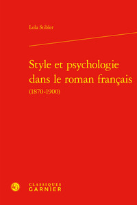 Picture of Style et psychologie dans le roman français