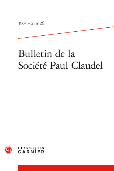 Picture of Bulletin de la Société Paul Claudel