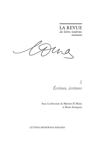 Picture of La Revue des lettres modernes