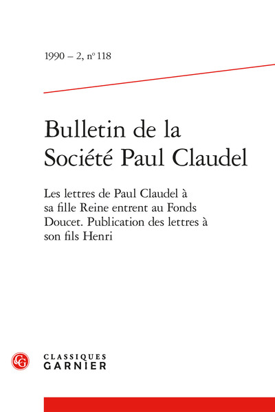 Picture of Bulletin de la Société Paul Claudel
