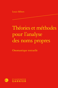 Image de Théories et méthodes pour l'analyse des noms propres