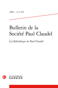 Picture of Bulletin de la Société Paul Claudel