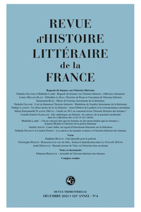 Picture of Revue d'Histoire littéraire de la France