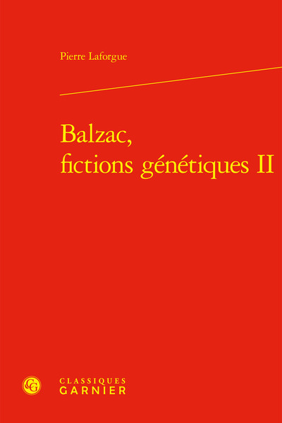 Picture of Balzac, fictions génétiques II