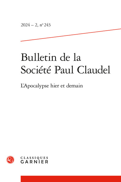 Picture of Bulletin de la Société Paul Claudel