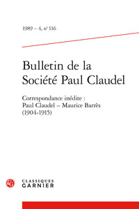 Picture of Bulletin de la Société Paul Claudel