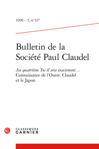 Picture of Bulletin de la Société Paul Claudel
