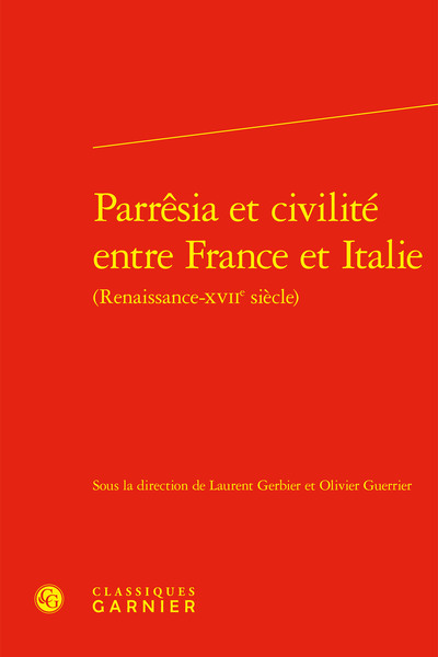 Image de Parrêsia et civilité entre France et Italie