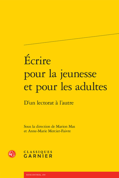Image de Écrire pour la jeunesse et pour les adultes