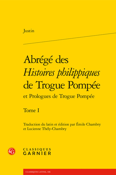 Picture of Abrégé des Histoires philippiques de Trogue Pompée