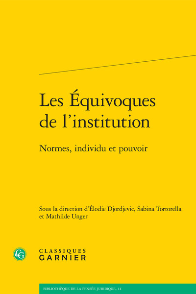 Image de Les Équivoques de l'institution