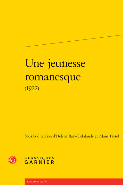 Picture of Une jeunesse romanesque