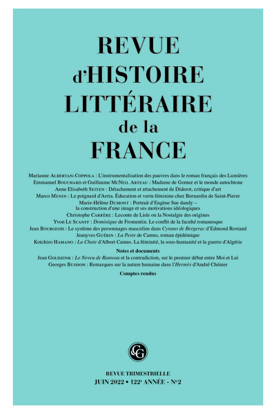 Picture of Revue d'Histoire littéraire de la France