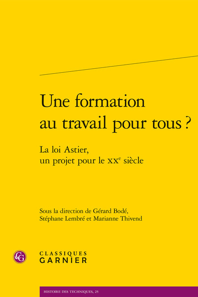 Picture of Une formation au travail pour tous ?