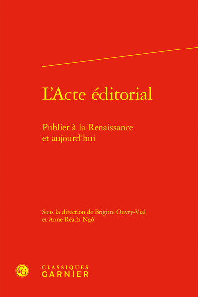 Image de L'Acte éditorial