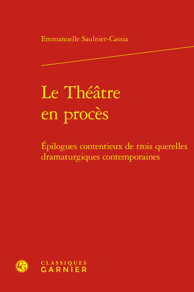 Picture of Le Théâtre en procès