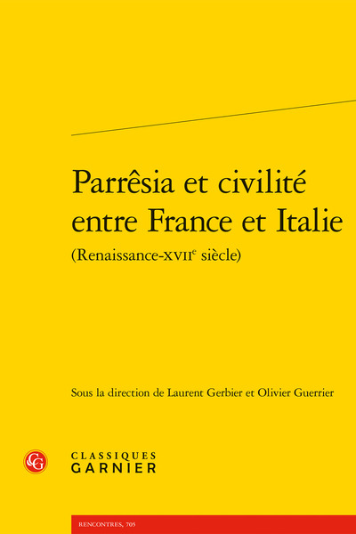 Image de Parrêsia et civilité entre France et Italie