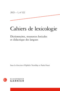 Image de Cahiers de lexicologie