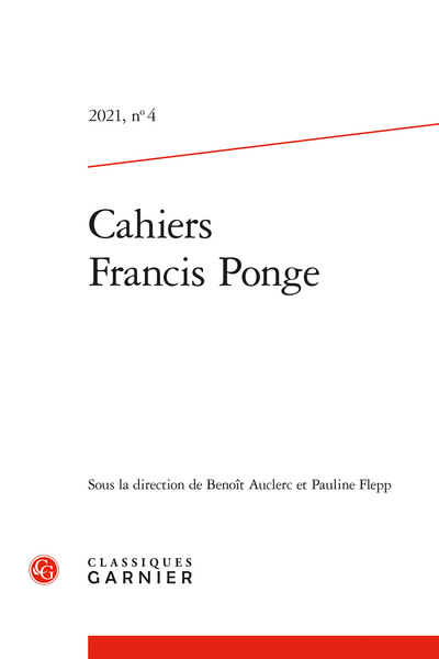 Picture of Cahiers Francis Ponge