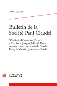 Picture of Bulletin de la Société Paul Claudel