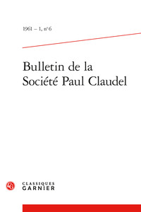 Picture of Bulletin de la Société Paul Claudel