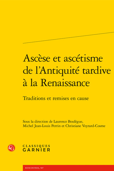 Picture of Ascèse et ascétisme de l'Antiquité tardive à la Renaissance