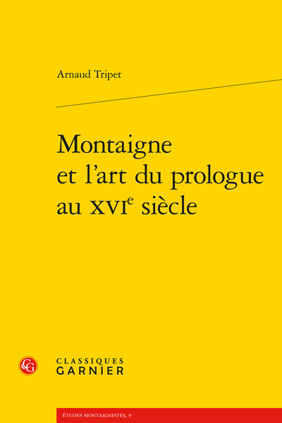 Picture of Montaigne et l'art du prologue au XVIe siècle