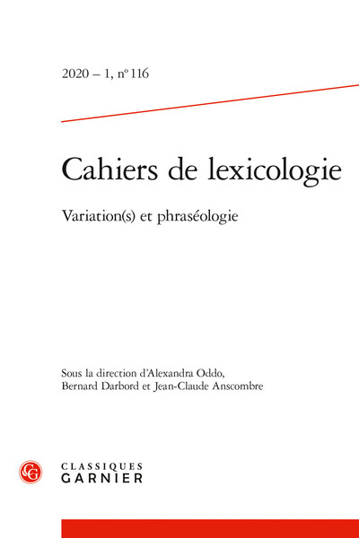Image de Cahiers de lexicologie