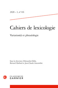 Image de Cahiers de lexicologie
