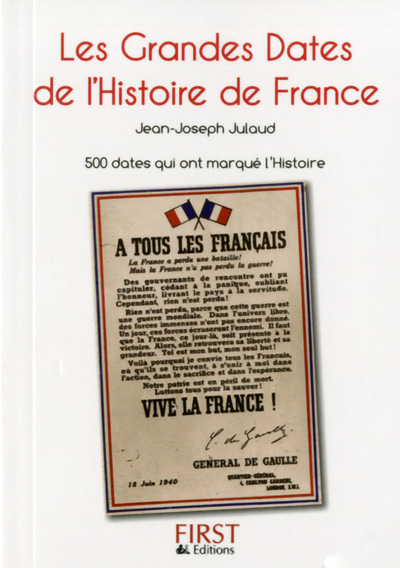 Picture of Petit livre de - Grandes dates de l'Histoire de France, 2e