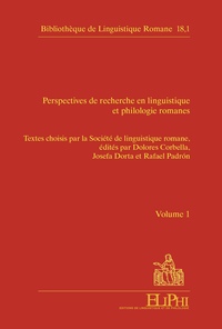 Picture of Perspectives de recherche en linguistique et philologie romanes