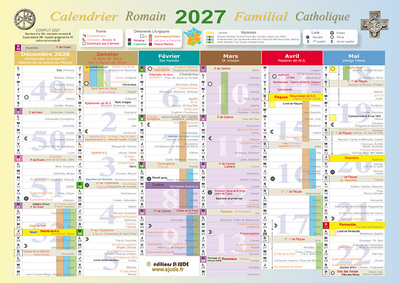 Image de Petit calendrier familial catholique romain 2027