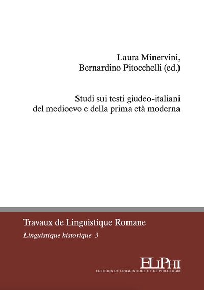Picture of Studi sui testi giudeo-italiani del medioevo e della prima età moderna