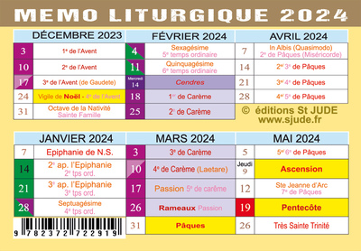 Image de Mémo liturgique 2024