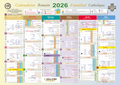 Image de Grand calendrier catholique romain