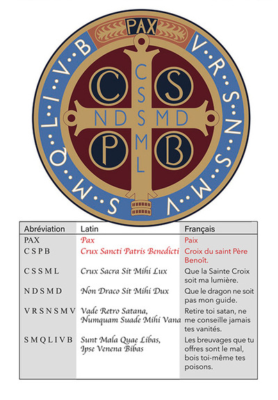 Picture of Lot de 20 images-prière - Médaille de saint Benoît