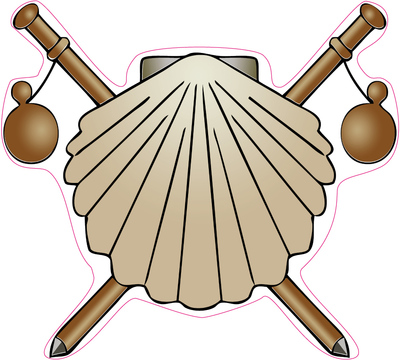 Image de Autocollant Coquille Saint Jacques, emblème du Pèlerin