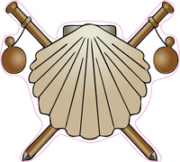 Image de Autocollant Coquille Saint Jacques, emblème du Pèlerin