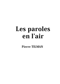 Picture of Les paroles en l'air