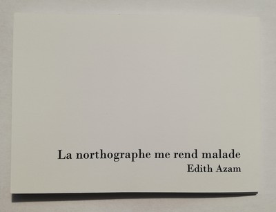 Picture of La northographe me rend malade